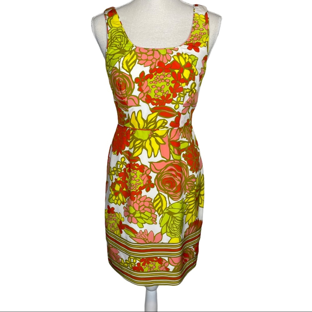Trina Turk Floral Print Silk Mini Tank Top Dress Size 2